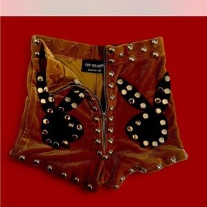 Shop The Creatures • Velvet Studded High hot pants